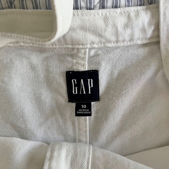 GAP White Denim Button Front Dress, Sz 10, like new! - Picture 6 of 7